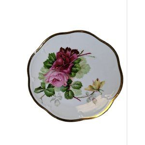 Vintage Z.S. & Co Mignon 7 1/2” Porcelain Rose Plate Bavaria